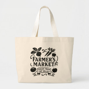 Grand Tote Bag Marché rustique des fermiers Fourre-tout