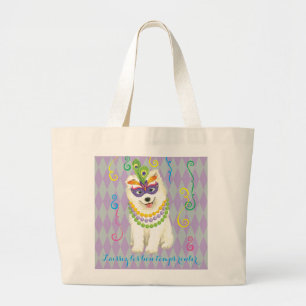 Grand Tote Bag Mardi Gras Samoyed