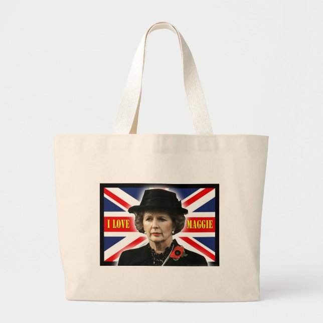 Grand Tote Bag Margaret Thatcher I Love Maggie (Devant)