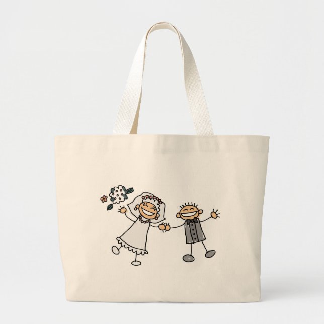 Grand Tote Bag Mariage de dessin (Devant)