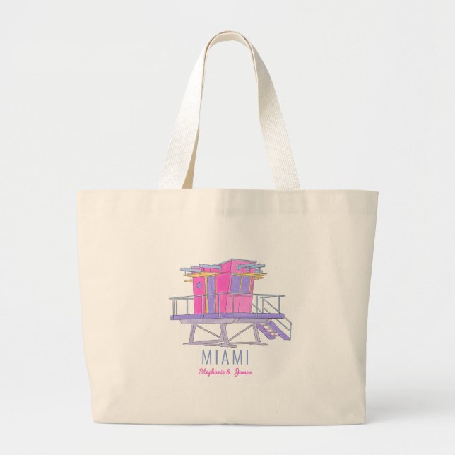 Grand Tote Bag Mariage de Miami (Devant)