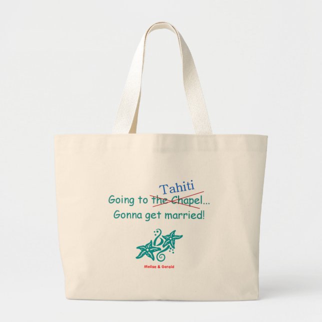 Grand Tote Bag mariage du Tahiti (Devant)