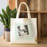 Grand Tote Bag Mariage Instagram Photo Retro frame Texte personna<br><div class="desc">Un cadeau parfait pour la mariée et le marié ou pour un cadeau d'anniversaire. Ajoutez 1 photo à ce cadre hipster et personnalisez les noms et les dates pour faire un memento parfait.</div>