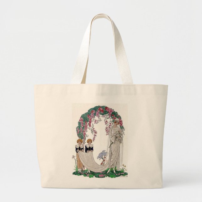 Grand Tote Bag Mariée Art déco (Devant)