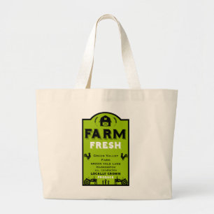 Grand Tote Bag Marketing de produits fermiers locaux