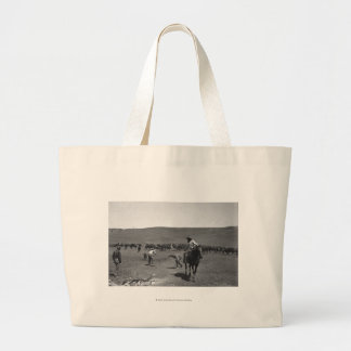 Grand Tote Bag Marquage à chaud de cowboys