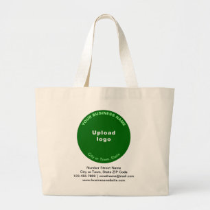 Grand Tote Bag Marque d'affaires Green Round Shape sur Jumbo