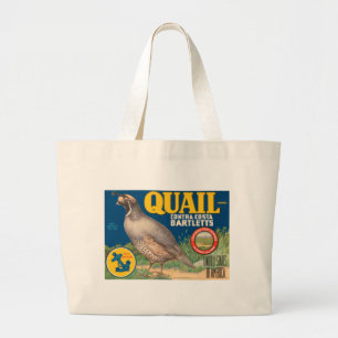 Grand Tote Bag Marque Quail Contra Costa Bartletts