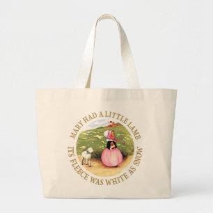 Grand Tote Bag Mary a eu un petit agneau