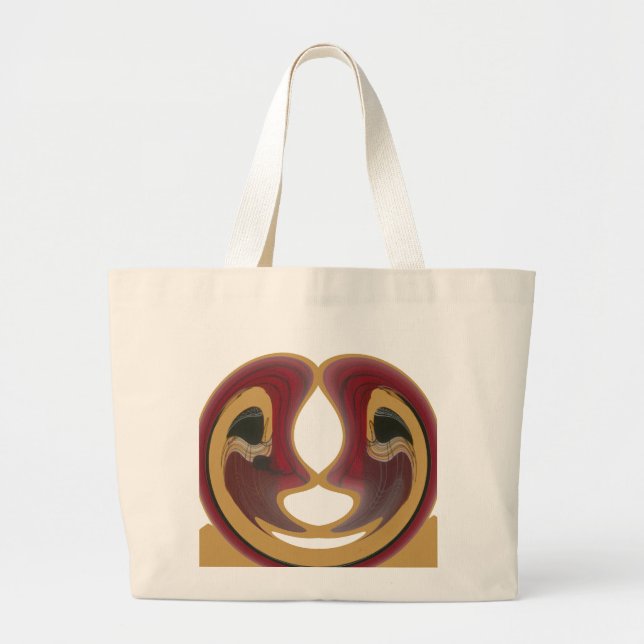 Grand Tote Bag Masai Tribal Whirt Art Imprimer (Devant)