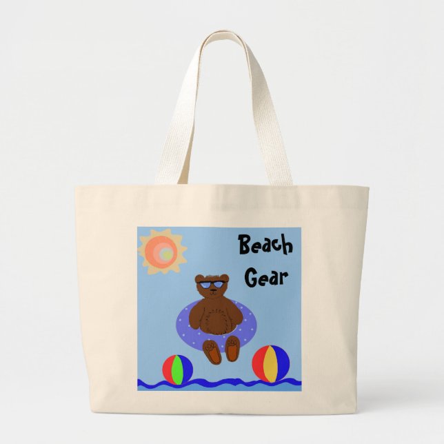 Grand Tote Bag Matériel de plage (Devant)