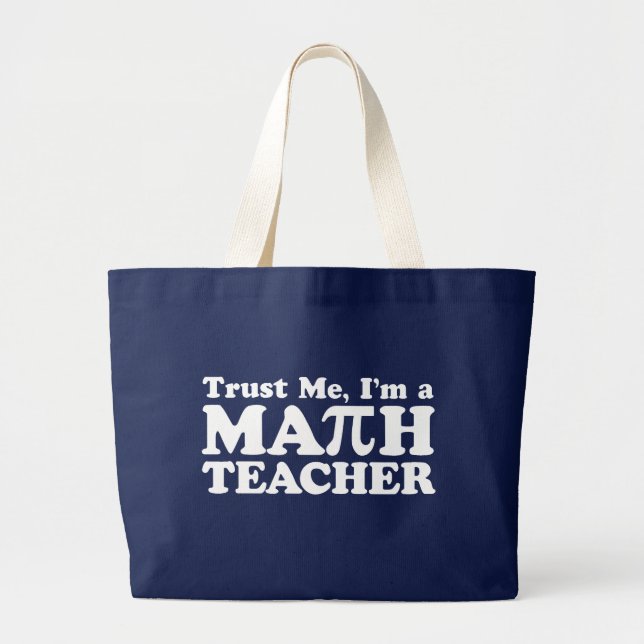 Grand Tote Bag Math Teacher (Devant)