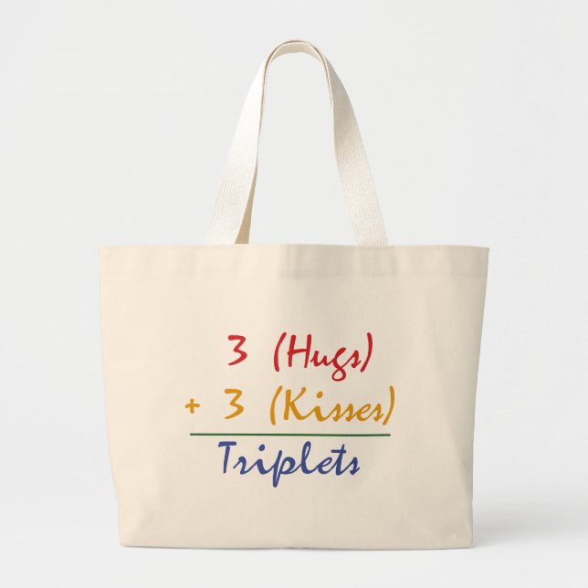 Grand Tote Bag Maths de triplets (Devant)