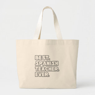 Grand Tote Bag Meilleur enseignant espagnol