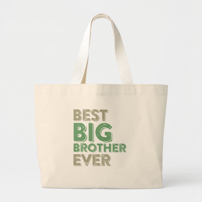 Grand Tote Bag Meilleur Grand Frère Bro Jamais plus vieux frère f (Devant)