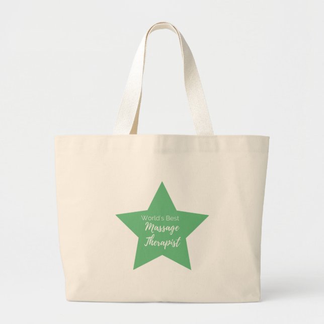 Grand Tote Bag Meilleur massothérapeute au monde (Devant)