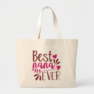 Grand Tote Bag Meilleur Nana jamais mot art