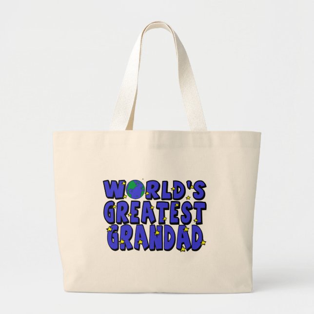 Grand Tote Bag Meilleur Papi du Monde (Devant)