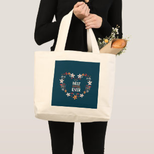 Grand Tote Bag Meilleure Mère de tous les temps