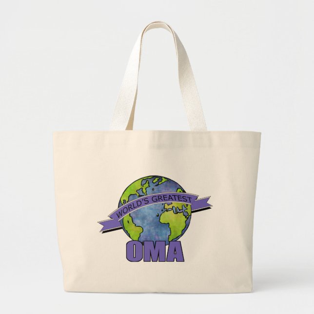 Grand Tote Bag Meilleure Oma du monde (Devant)