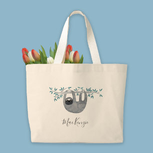 Grand Tote Bag Mélange Sloth Personnalisé