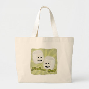 Grand Tote Bag Mellow Out Fun Marshmallow Caractère Toon
