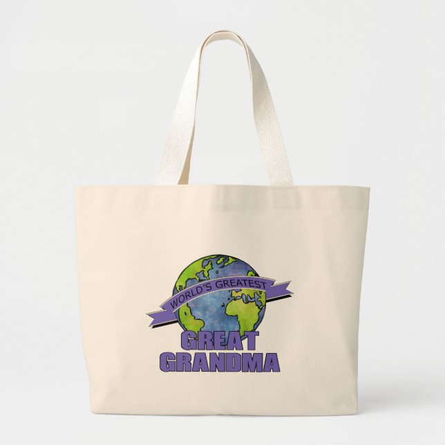 Grand Tote Bag Mémé la Meilleure du Monde (Devant)