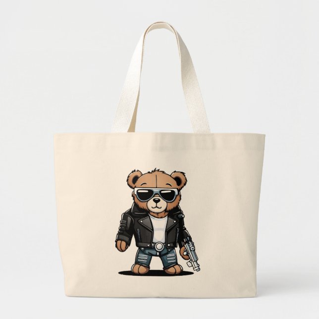 Grand Tote Bag Mèmes de nounours mignons (Devant)