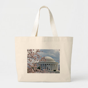 Grand Tote Bag Mémorial de Jefferson - fleurs de cerisier