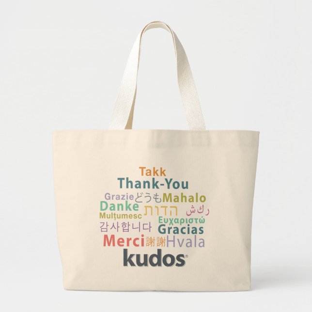 Grand Tote Bag Merci de Kudos® (Devant)