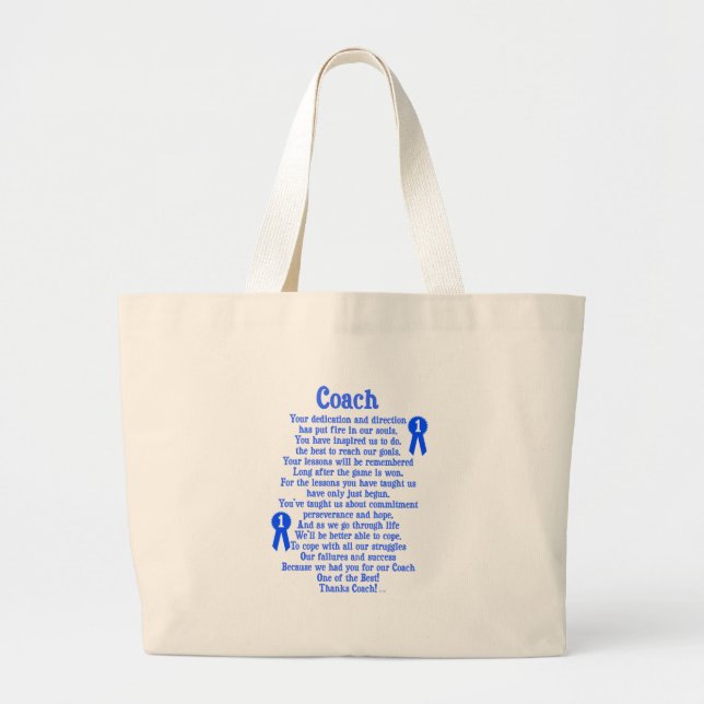 Grand Tote Bag Merci d'entraîneurs (Devant)
