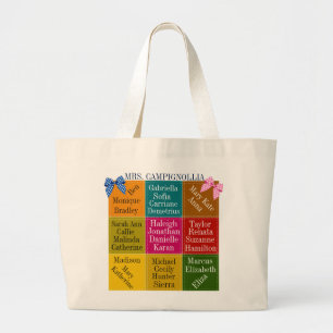 Grand Tote Bag Merci enseignant de classe Fourre-tout - SRF