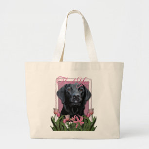 Grand Tote Bag Merci - Labrador - noir - mesure
