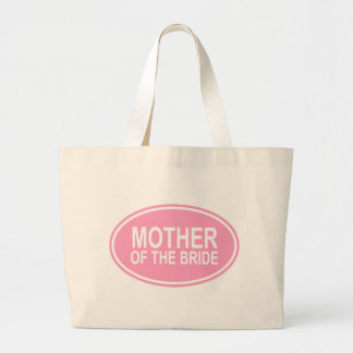 Grand Tote Bag Mère de la jeune mariée épousant le rose ovale