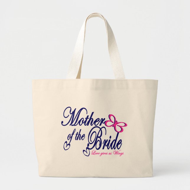 Grand Tote Bag Mère de la mariée / papillon (Devant)