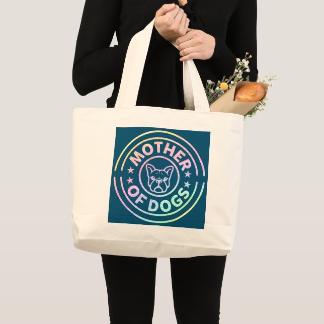 Grand Tote Bag Mère des Chiens Chiot Mère Fourrure Mama Propriéta (Devant (produit))