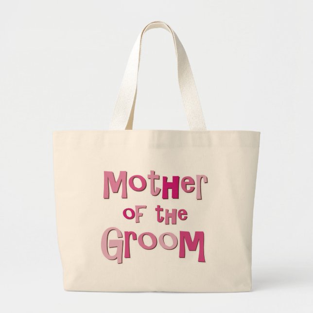 Grand Tote Bag Mère du brun de rose de marié (Devant)