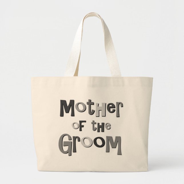 Grand Tote Bag Mère du gris de marié (Devant)