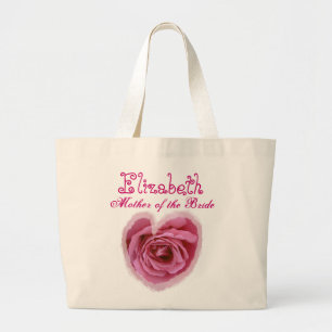 Grand Tote Bag Mère personnalisée par coeur de rose de rose de la
