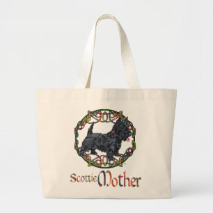 Grand Tote Bag Mère Terrier Celtique Écossais