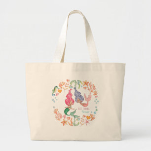Grand Tote Bag Mermaids Meilleurs amis pour toujours BFF personna