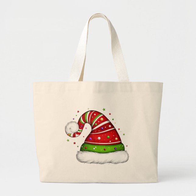 Grand Tote Bag Merry Christmas  (Devant)