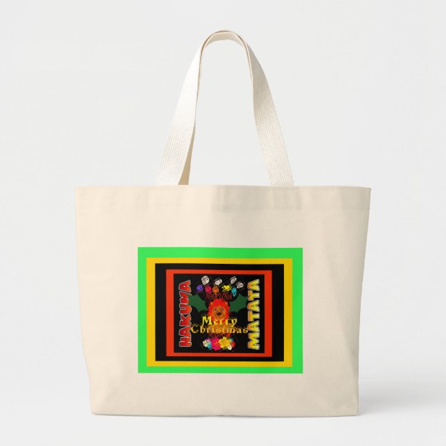 Grand Tote Bag Merry Christmas and a Happy New Year (Devant)