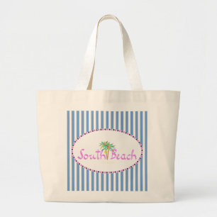 Grand Tote Bag Miami Beach, Floride Je Vous Aime