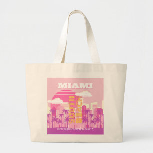 Grand Tote Bag Miami Beach, Miami Travel Art, Preppy Room, Rose