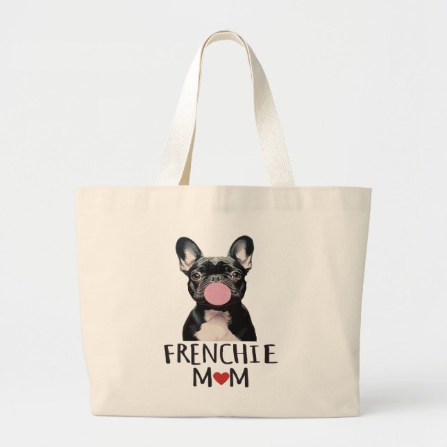 Grand Tote Bag Mignon bouledogue français (Devant)