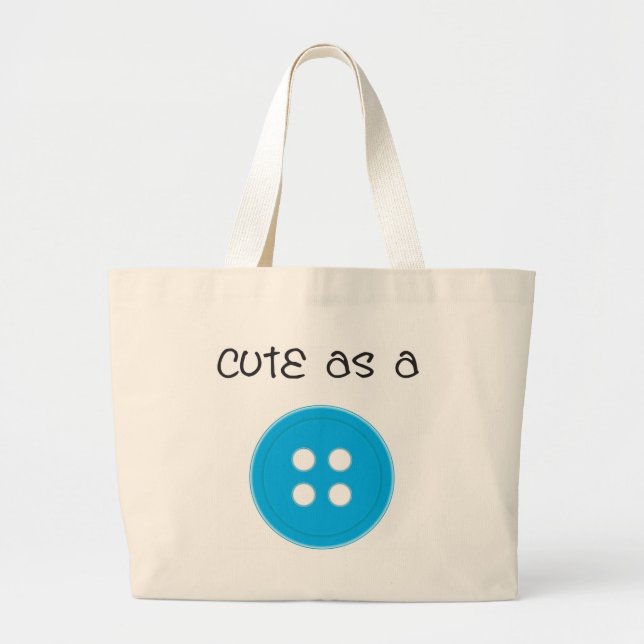 Grand Tote Bag Mignon comme bouton - garçon (Devant)
