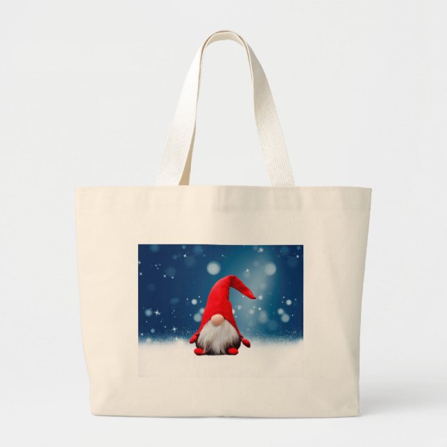 Grand Tote Bag Mignonnes Etoiles de neige Père Noël Noël (Devant)