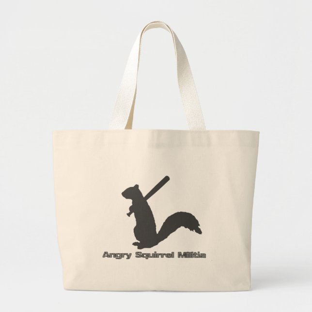 Grand Tote Bag Milice fâchée d'écureuil (Devant)