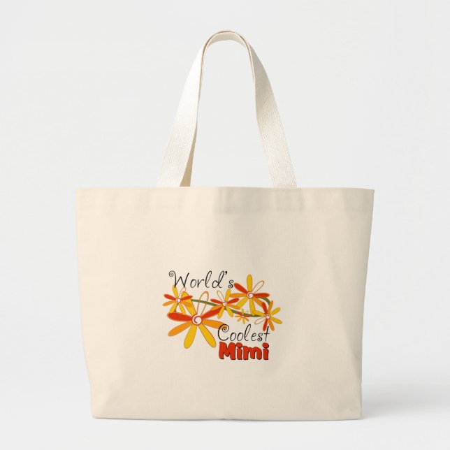 Grand Tote Bag Mimi le plus frais du monde floral (Devant)